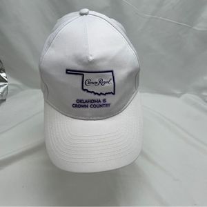 Crown Royal white hat Oklahoma is crown country white purple adjustable